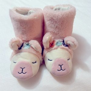 Cat & Jack | Little Kid Lama Flower Crown House Slippers | Large (9/10)